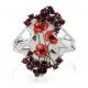 Кольцо из белого золота KABAROVSKY с топазом Swarovski и финифтью