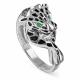 Серебряное кольцо KABAROVSKY с эмалью и Swarovski
