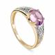 Золотое кольцо KABAROVSKY с аметистом и бриллиантом