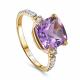 Кольцо из лимонного золота KABAROVSKY с аметистом и бриллиантом