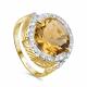 Золотое кольцо KABAROVSKY с бриллиантом и цитрином