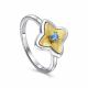 Кольцо из лимонного серебра KABAROVSKY с фианитом