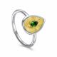 Кольцо из лимонного серебра KABAROVSKY с фианитом