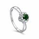Серебряное кольцо KABAROVSKY с фианитом и изумрудом