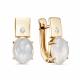 Золотые серьги KABAROVSKY с бриллиантом и перламутром
