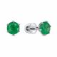 Серьги из белого золота KABAROVSKY с изумрудом