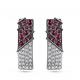 Серебряные серьги KABAROVSKY с фианитом и Swarovski