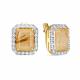 Серьги из лимонного золота KABAROVSKY с бриллиантом и кварцем