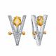 Серебряные серьги KABAROVSKY с фианитом и Swarovski