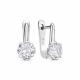 Серебряные серьги KABAROVSKY с фианитом