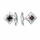 Серебряные запонки KABAROVSKY с фианитом и Swarovski