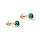 Золотые серьги KABAROVSKY с изумрудом
