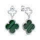 Серебряные серьги KABAROVSKY с малахитом