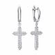 Серебряные серьги KABAROVSKY с фианитом