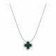  Колье из серебра с малахитом и фианитом Серебро 925°