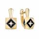 Серьги из лимонного золота ЮК Клондайк с бриллиантом