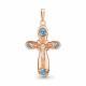 Подвеска из золочёного серебра AQUAMARINE с топазом
