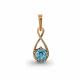 Подвеска из золочёного серебра AQUAMARINE с топазом