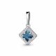 Серебряная подвеска AQUAMARINE с фианитом и Лондон топазом