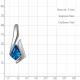 Серебряная подвеска AQUAMARINE с Лондон топазом