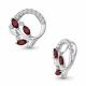 Серебряная подвеска AQUAMARINE с фианитом и гранатом