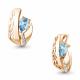 Подвеска из золочёного серебра AQUAMARINE с топазом и фианитом