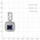 Серебряная подвеска AQUAMARINE с фианитом и гидротермальным сапфиром
