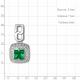 Серебряная подвеска AQUAMARINE с фианитом и гидротермальным изумрудом
