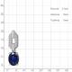 Серебряная подвеска AQUAMARINE с фианитом и гидротермальным сапфиром