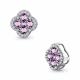 Серебряная подвеска AQUAMARINE с фианитом и аметистом