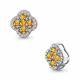 Серебряная подвеска AQUAMARINE с фианитом и цитрином