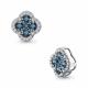 Серебряная подвеска AQUAMARINE с фианитом и Лондон топазом