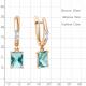 Серьги из золочёного серебра AQUAMARINE с фианитом и турмалином