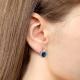 Серьги из золочёного серебра AQUAMARINE с фианитом и Лондон топазом