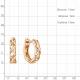 Серьги из золочёного серебра AQUAMARINE с фианитом