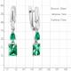 Серебряные серьги AQUAMARINE с фианитом и гидротермальным изумрудом