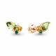 Серьги из золочёного серебра AQUAMARINE с хризолитом, цитрином и агатом