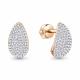 Серьги из золочёного серебра AQUAMARINE с ювелирным кристаллом