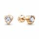 Серьги из золочёного серебра AQUAMARINE с фианитом