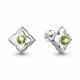 Серебряные серьги AQUAMARINE с хризолитом