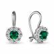 Серебряные серьги AQUAMARINE с фианитом и ювелирным кристаллом