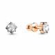 Серьги из золочёного серебра AQUAMARINE с фианитом