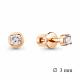 Серьги из золочёного серебра AQUAMARINE с фианитом