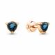 Серьги из золочёного серебра AQUAMARINE с Лондон топазом