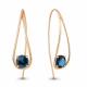 Серьги из золочёного серебра AQUAMARINE с Лондон топазом