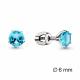Серебряные серьги AQUAMARINE с топазом
