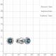 Серебряные серьги AQUAMARINE с фианитом и Лондон топазом