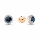 Серьги из золочёного серебра AQUAMARINE с фианитом и Лондон топазом