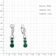Серебряные серьги AQUAMARINE с фианитом и агатом