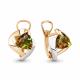 Серьги из золочёного серебра AQUAMARINE с султанитом